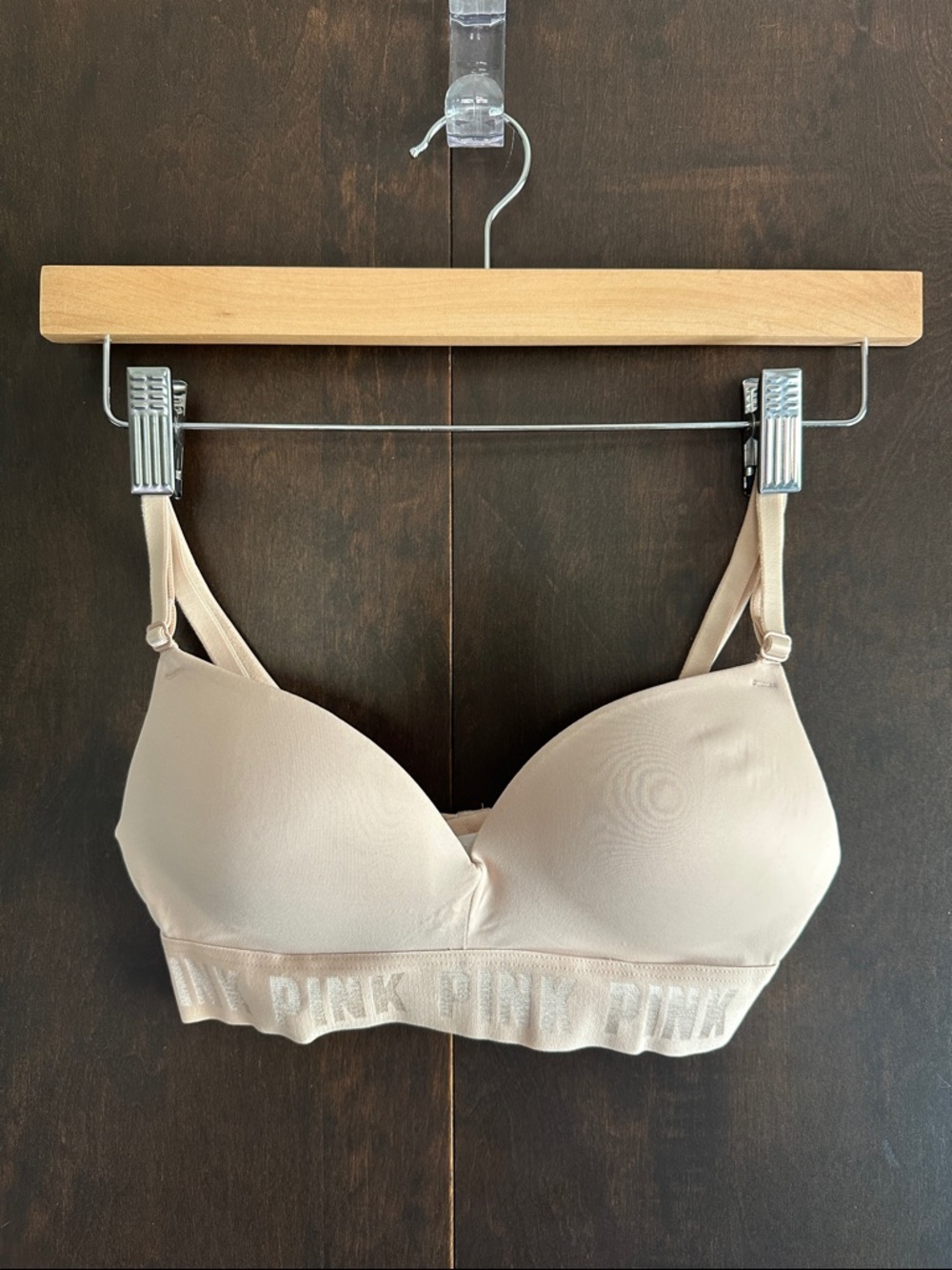 PINK Victoria's Secret Seamless Light Beige Push-Up Bralette